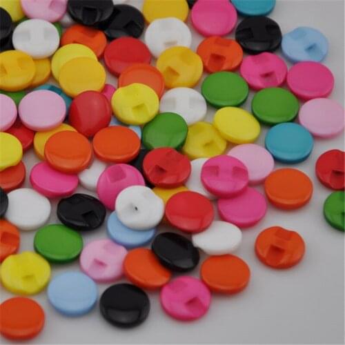100 pcs 12.5mm mixed colour buttons colorful resin shirt buttons for sewing women clothing material PH83