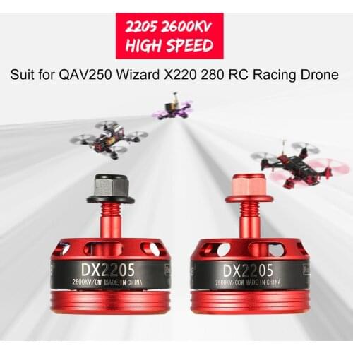 2Pcs DX2205 2205 2600KV 2-4S CW/CCW Brushless Motor for QAV250 Wizard X220 280 RC FPV Drone Airplane Helicopter Multicopter