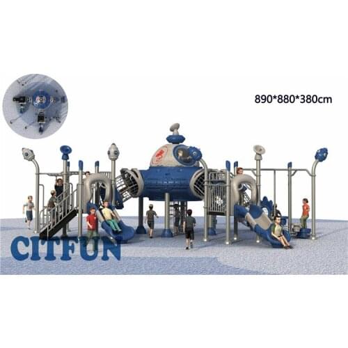 2019 New Design Space Series Outdoor Playground Slide for School OPB19-020B