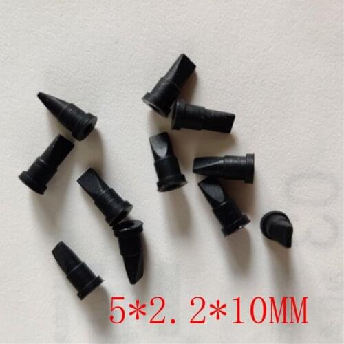 30PCS Mini black silicone duckbill valve one-way check valve 5*2.2*10MM
