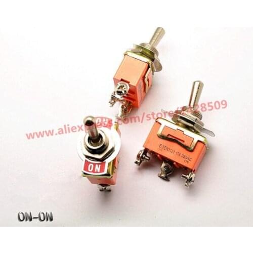 5pcs/lot 3 pin New High Quality 15A/250V SPST ON -ON Toggle Switch E-TEN1121