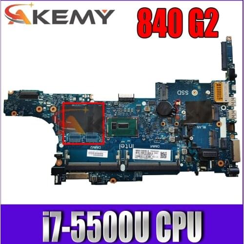 6050A2637901-MB-A02 For HP 840 G2 Laptop Motherboard 799512-601 799512-501 799512-001 With SR23W i7-5500u CPU MB 100% Tested