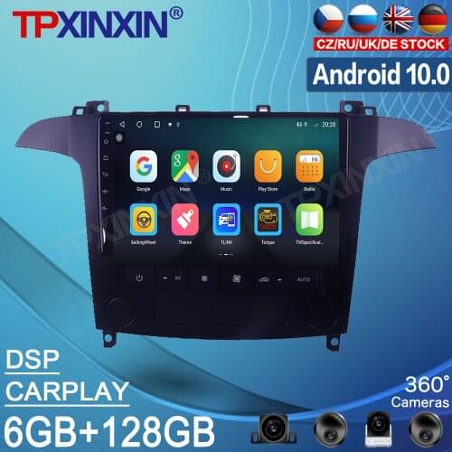 Android 10.0 6 +128GB For Ford S-Max 2006 2007 2008 Car Player Radio GPS DSP Navigation Autostereo Multimedia IPS Carplay