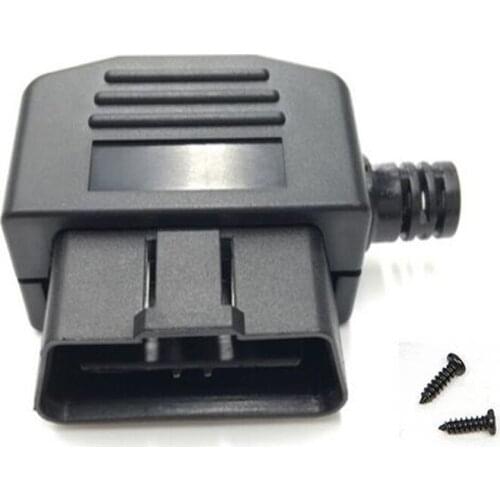 10pcs/lot Automotive male connector OBD2 connector plug + housing + line card + screw OBD plug J1962M