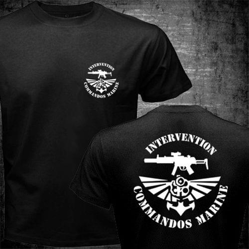 Free shipping summer tops French Navy CTLO Special Forces Counter Terrorist Commandos Marine T shirt men two sides Casual tee