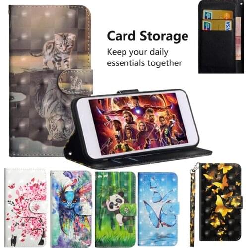 Cases For Xiaomi Redmi NOTE 8T 3D Printed Leather Soft hand Strap Wallet Funda Capa For Xiaomi cc9 Pro NOTE10 NOTE 10 PRO Cover