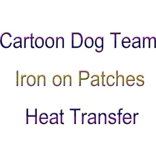 Cartoon Dog Children Patches Hot Heat Transfer Cloth Printing Sticker DIY Iron On Clothing Bag Shoes Customization Logo