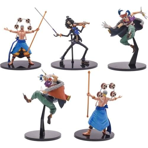 One Piece Buggy Figure Brook Enel Toy Anime Figure PVC Action Figure Collectible Model Christmas Gift Toy