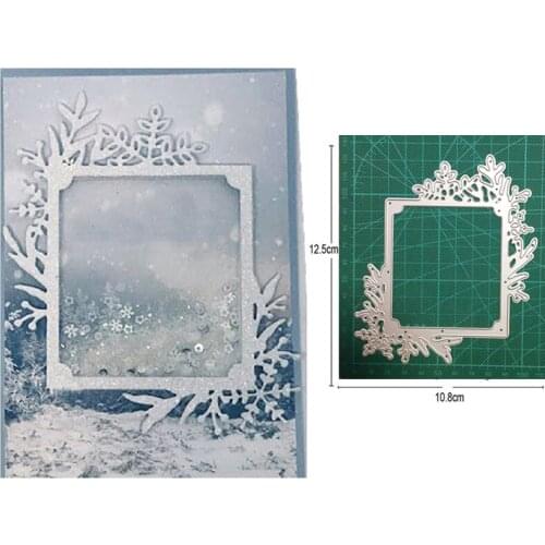Snowflake Background Frame Metal Cutting Dies Scrapbooking dies for DIY Decoration Paper Craft Embossing Die Cuts Stencils Dies