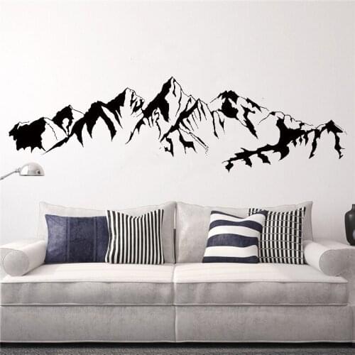 Mountain Landscape Wall Sticker Livingroom Home Decoration Vinyl Art Removeable Design Ornament Decals Decor LX54