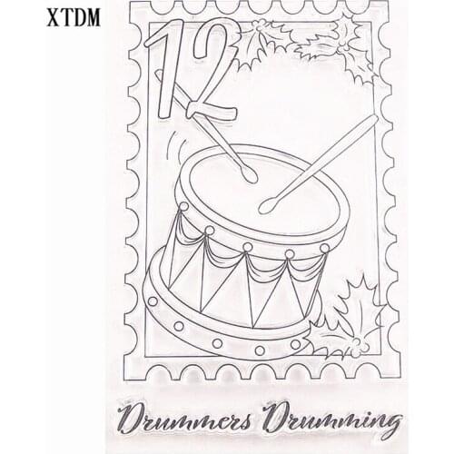 Hot sale drum Transparent Clear Stamps / Silicone Seals Roller Stamp for DIY scrapbooking photo album/Card Making