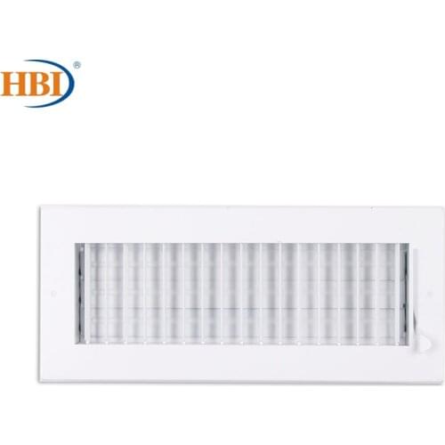 HBI W12" x H4" Adjustable Blade White Ceiling/Sidewall Air Register Vent Cover Diffuser Heavy Duty Stamped Steel