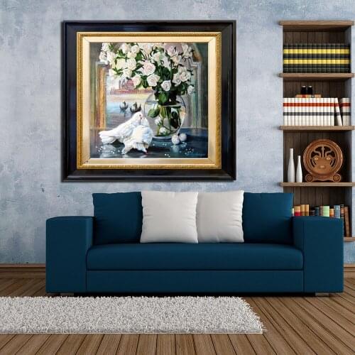 Pigeon Vase Pattern DIY 5D Diamond Painting Embroidery Diamond Mosaic Diamond Painting Cross Stitch Home Decoration