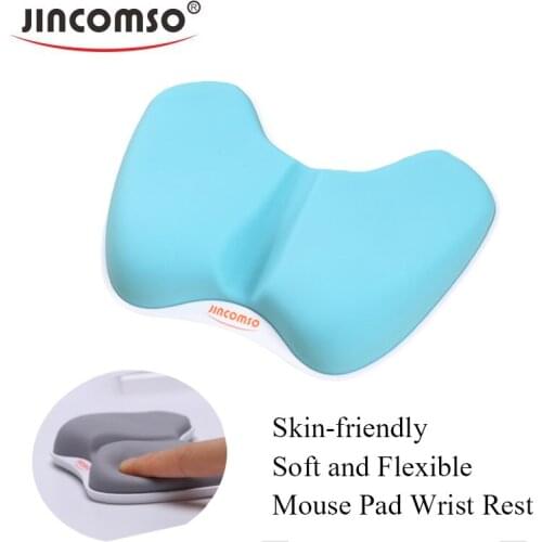 SOVAWIN Wrist Rest Mouse Pad Gaming Silicon Gel 3D Support Mousepad Soft Memory Ergonomic Design Sliding Hand Pillow