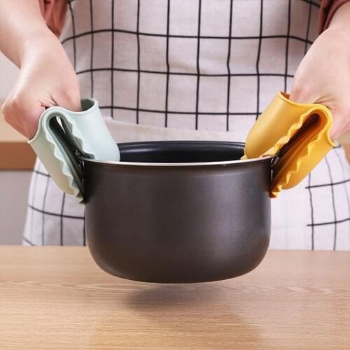 Kitchen Tools Heat-Resistant Anti-Scalding Silicone Shell Model Gloves Casserole Barbecue Hand Clip Cooking Tools