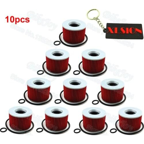 10ps/pack Oil Filters For KAWASAKI EX250R ZR400 ZR750 ZR7 750 ZZR1100 ZX11 NINJA 1100