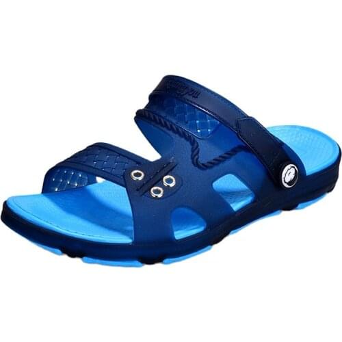 Mens Sandals 2021 Male New Bathroom Summer Wear Sandals mens Slippers Antiskid A Word Procrastinates Male Cool Slippers Shoes