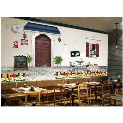 3d wallpaper custom photo mural Tea Cafe Encounters Restaurant Bar home decor 3d wall murals wallpaper in the living room