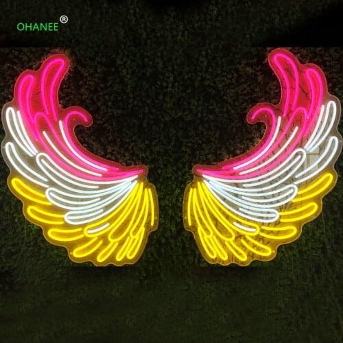 Custom Made LED Wing Neon Sign Home Wall Lights Party Wed bedroom decor Shop Window Restaurant Birthday Decoration