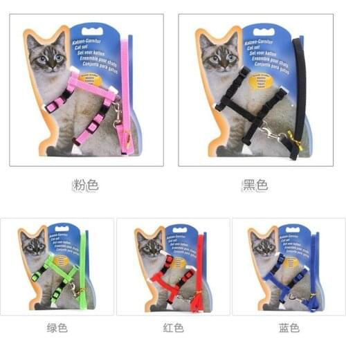 Cat Collar Harness Leash Adjustable Nylon Pet Traction Cat Kitten Halter Collar Puppy Dog Pet Product Pets Harness Belt