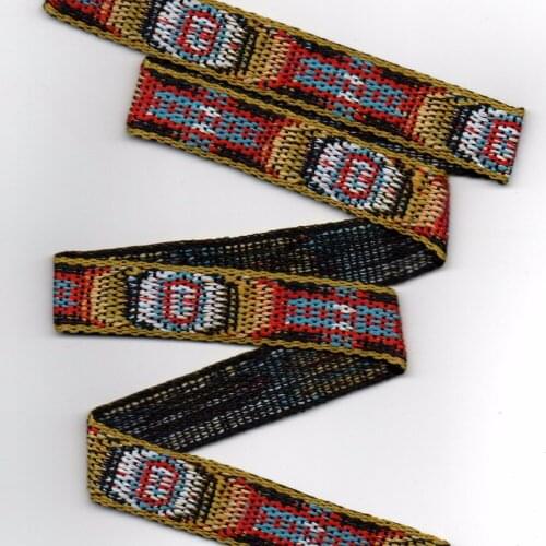 ZERZEEMOOY 3/4" 18MM 10YARD/ROLLS HOT SINGLE FACE GEOMETRIC UPSET WOVEN JACQUARD RIBBON