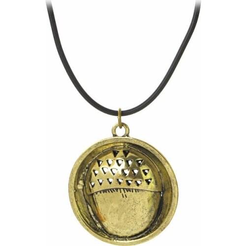 Movie Acorn Button Necklace Leather Pendant Necklace with Rope chain For Friend Gifts