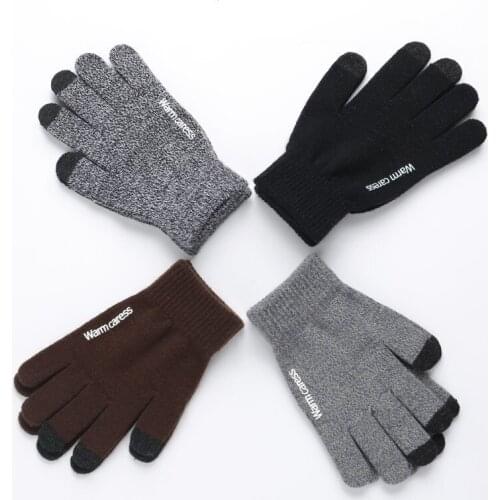 Glove Fashion touch screen Gloves colorful&Soft Cotton Winter Gloves Warmer Smartphones For Driving Glove Gift For Men Women