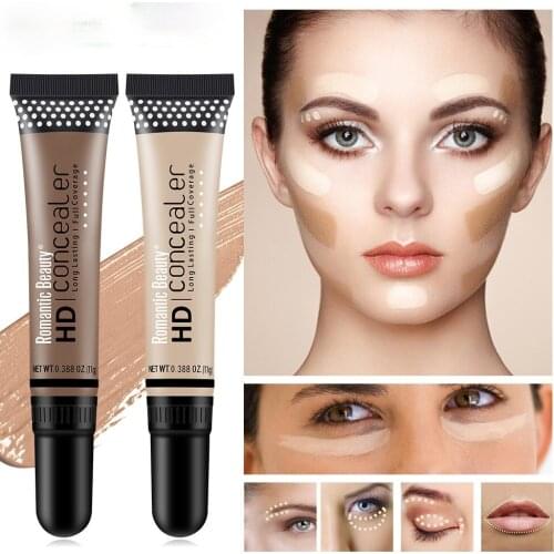 Multi-color concealer portable tube cosmetics concealer oil control long-lasting brightening skin color BB cream cosmetics