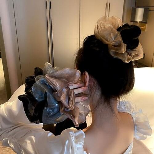 Graceful Oversize Organza Chiffon Scrunchies Elastic Hair Bands Hair Ring Rope Scrunchie Rubber Band Hair Ties Accessories