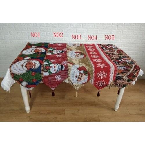 Christmas party festive European table flag Hotel table shopping mall decoration counter meeting room Table runner