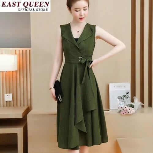 Women sundress summer office elegant ladies summer tunic sundresses for women FF003