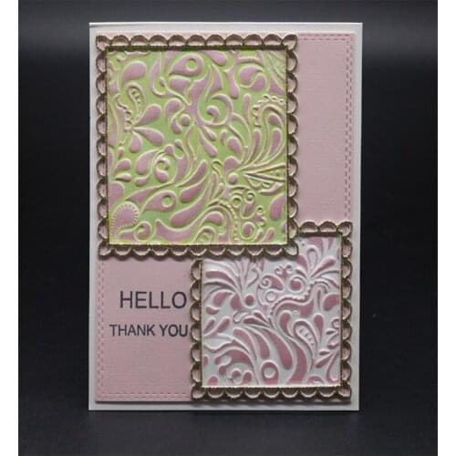 DABOXIBO Wave Pattern DIY Paper Cutting Dies Scrapbooking Plastic Embossing Folder Size 12.3*17.5cm