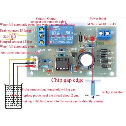 Assembled 12v Liquid Level Controller Sensor Module Water Level Detection Sensor