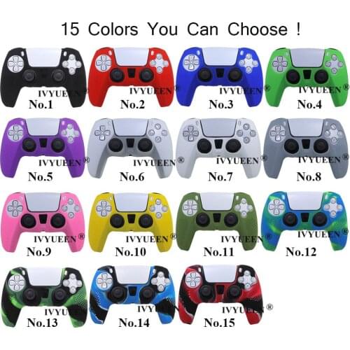 IVYUEEN Textured Case Grips Protect Cover Skin for Sony DualSense PS5 Wireless Controller Thumb Stick Grip Cap for PlayStation 5