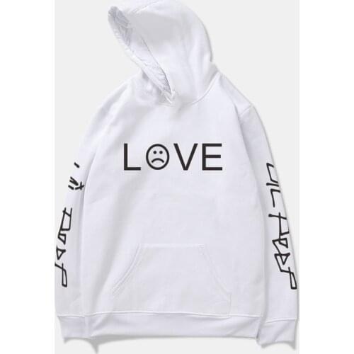 Lil Peep Hip Hop LOVE Man Hoodie sweatshirts Rapper Sweatshirt Sad Face Pullover Jacket Boy New long sleeve sportwear