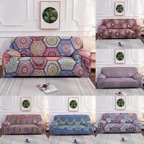 Bohemian home geometric stretch sofa cover corner sofa cover full edge living room kitchen decoration sofa cover 1/2/3 / 4seat