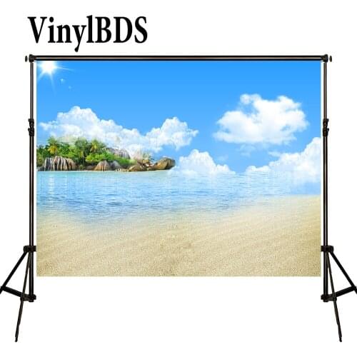 VinylBDS Backdrops Sea Wedding Backdrop Kids Praia Background Clouds Photography Backdrops Blue Sky Backdrop for Studio