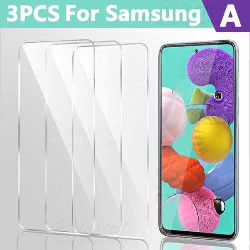 3Pcs Screen Protector Tempered Glass on For Samsung Galaxy A71 A51 M30S M31 A11 A10s A20s A30s A21s A70s A50 protective Film 9H