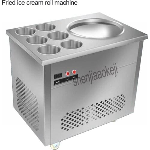 HX-CBJ-22 Stainless steel One Pan Fried ice cream roll machine pan Fry flat ice cream maker yoghourt fried ice cream machine 1pc