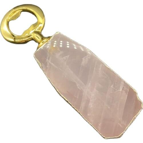 100% Natural Crystal Bottle Opener Simple Home Hotel Restaurant Beer rose quartz Zinc Alloy Bottle Opener Home Decoration