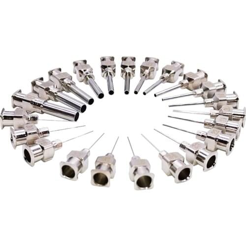 12pcs 1/4 inch 18mm Stainles Steel Dispensing Needles Set Precision Syringe Tip Needle Syringes for Mixing Many Liquid