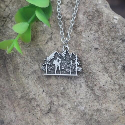 12pcs HIKING mountain COUPLE Wedding necklace Backpacking Outdoor jewelry