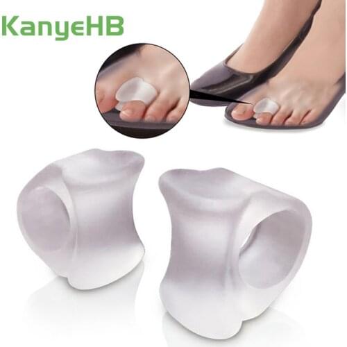 2pcs Soft Silicone Gel Toe Separator Hallux Valgus Bunion Spacers Thumb Corrector Foot Massage Care Tool H072