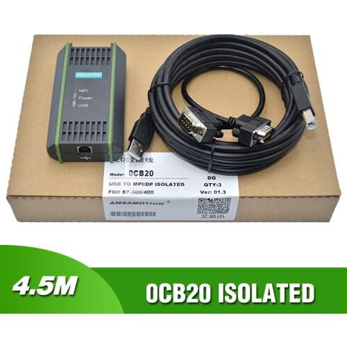 USB-MPI PLC Cable 6ES7 972-0CB20-0XA0 USB To MPI/DP/PPI for Siemens S7-200/300 /400 USB/MPI