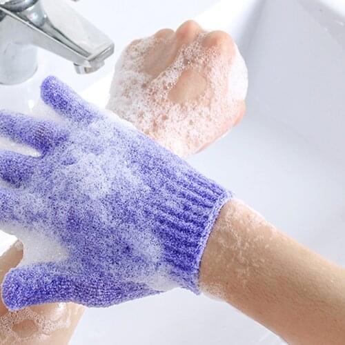 8pcs Bathing Exfoliating Gloves Shower Scrubber Dead Skin Remover Body Skin Scrub Exfoliator Polyester Shower Gloves