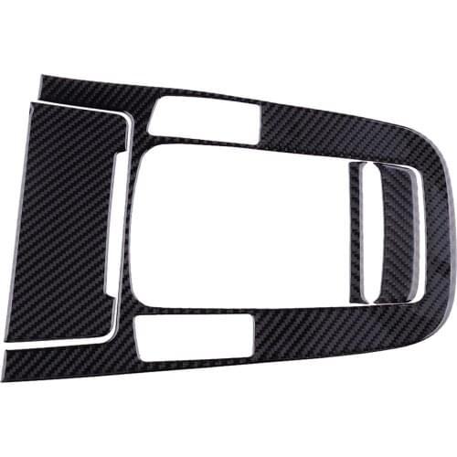 Car Carbon Fiber Black Center Console Gear Shift Panel Cover Trim Fit for Audi A4 A5