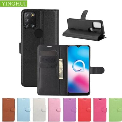 For Alcatel 3X 2019 Case Flip Litchi Texture For Alcatel 3X 2020 Cover With Card Holder phone Case For Alcatel 3X 2020 cover