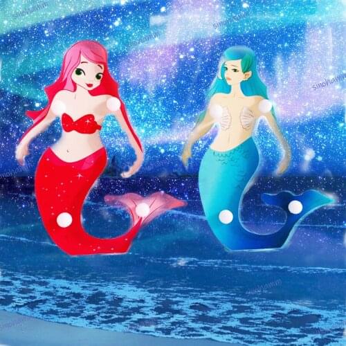 Childrens Night-Light 3D-Mermaid Lamp Light Cartoon Bedroom Sleeping Kids Lamp Battery Type Led Home Decor Wireless Lighting