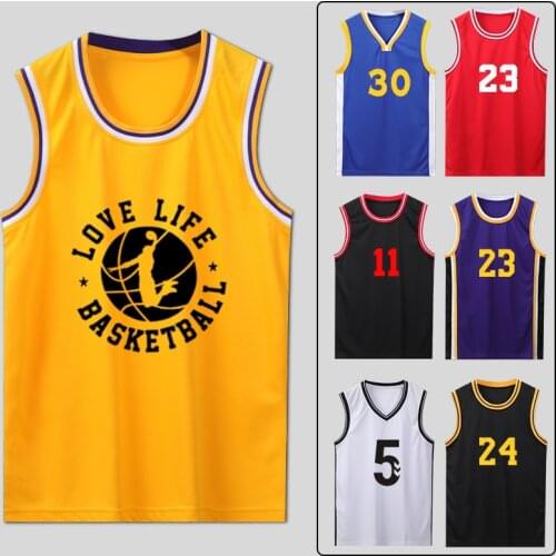 Men Kids Cheap Basketball Jersey , Male College Sleeveless Basketball Shirts ,Child Basketball Kits Sports Uniforms Free Custom