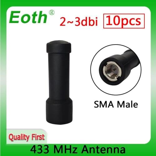 10pcs lot 433 MHz Antenna 2~3dBi SMA Male Connector Mini Size 433MHz antena directional antenne for wireless Lorawan watermeter